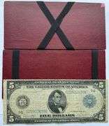 $5 Series of 1914 Note With an Interesting early wallet.