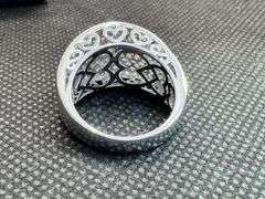 14K White Gold Diamond Cluster Ring