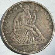 Toned 1858 Seated Half