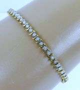 Vintage 14K Yellow Gold Diamond Tennis Bracelet