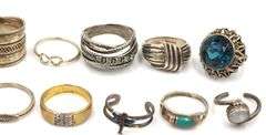 Group lot of vintage 925 sterling silver rings