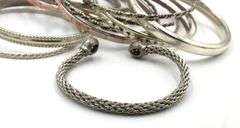 925 Sterling Silver Bangle Lot