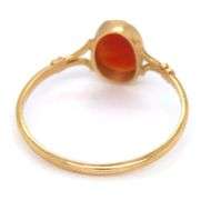 18kt Yellow gold Cameo ring