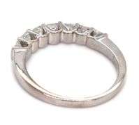 14kt White gold 0.75ctw princess cut diamond band