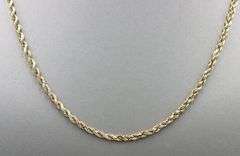 14kt Yellow gold Rope chain necklace