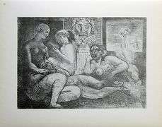 PABLO PICASSO, FOUR MODELS AND SCULPTURED HEAD