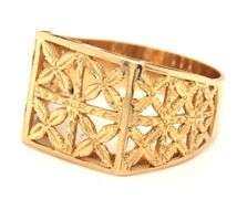 Attractive 18K YG Italian Made Contemporary Ring