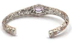 Gems En Voque 925 sterling silver Kunzite Cuff Bracelet