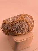 CERTIFIED 18K WHITE AND YELLOW GOLD DIAMOND BANGLE BRACELET 16.25 C.T.W.