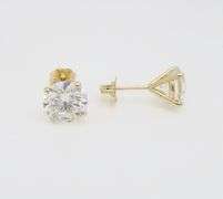 3.65CTW Diamond Stud Earrings in Martini Baskets