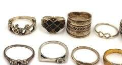 Group lot of vintage 925 sterling silver rings