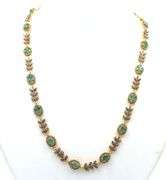 Darling 22.20CTW Emerald-Cut Natural Emerald & 6.00CTW Diamond Necklace in 14K Gold Plated Sterling 