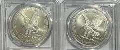 2024 W & 2025 W Choice Unc Silver Eagles.