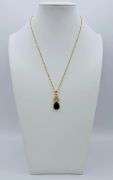 Amazing 18 Kt Gold Plate Simulated Black Diamond Jewelry Set