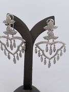 CERTIFIED  18K WHITE GOLD DIAMOND EARRINGS