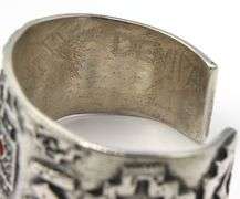 Marian Denipah signed cuff bangle in 925 sterling silver