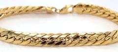 14kt Yellow gold Hollow Herringbone bracelet
