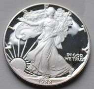 1988 S Proof Silver Eagle With Box and Paper