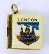 Vintage 9KT Gold London Souvenir Mechanical Book Charm