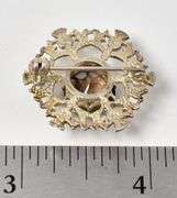 Ortak Scotland Sterling Silver Smokey Quartz Gemstone Brooch