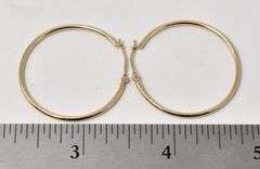 Elegant 14K Yellow Gold Hoop Earrings