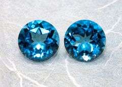 Glimmering Swiss Blue Topaz Pair