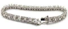 Lot of 2 925 sterling silver cubic zirconia bracelets