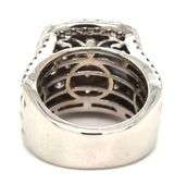14kt White gold 2.90ctw triple halo diamond cluster ring