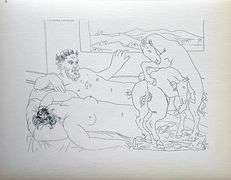 PABLO PICASSO, RECLINING SCULPTOR