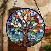 Stained Glass Tree of Life Suncatcher