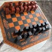 Hand-Carved Luxury Chess Set Premium Oak Wood
