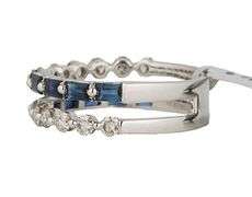 New 1.43ctw Sapphire and 0.69ctw Diamond Faux Stack Ring in 14K