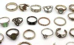 Group lot of vintage 925 sterling silver rings