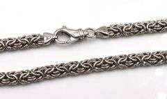 Set of Italian 925 sterling silver Byzantine necklace and bracelet