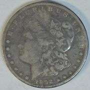 Very sharp XF 1892-CC Morgan Silver Dollar. Rare key date