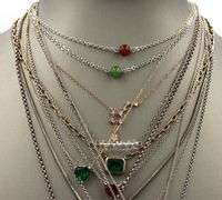 group lot of 12 necklace in 925 sterling silver