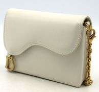 Italian off white leather small wallet belt bag