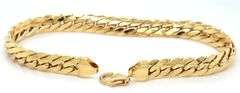 14kt Yellow gold Hollow Herringbone bracelet