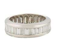 2.97ctw Baguette Diamond Channel Set Wedding Band Ring in Platinum