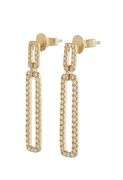 New 0.68ctw Diamond Geometric Rectangle Dangle Earrings in 14K