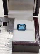 9.19ct emerald cut blue Topaz