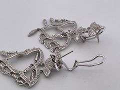 CERTIFIED  18K WHITE GOLD DIAMOND EARRINGS