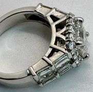 14K White Gold Princess Cut Diamond Ring