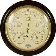 Traditional Weather Station Cherry Wood Finish