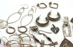 Group lot of Vintage 925 sterling silver earrings