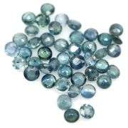 Heated only! 6.62ct blue green Sapphire set