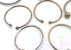 Group lot of Vintage 925 sterling silver bangles