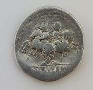 136 BC Roman Republic, AR Denarius - C. Servilius MF