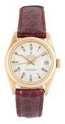 Rolex President Datejust 68278, 31mm, Aftermarket Leather Band, 18K Yellow Gold Ladies Watch