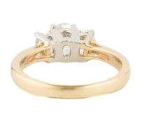 1.94ctw Oval Diamond Three Stone Engagement Ring in 14K